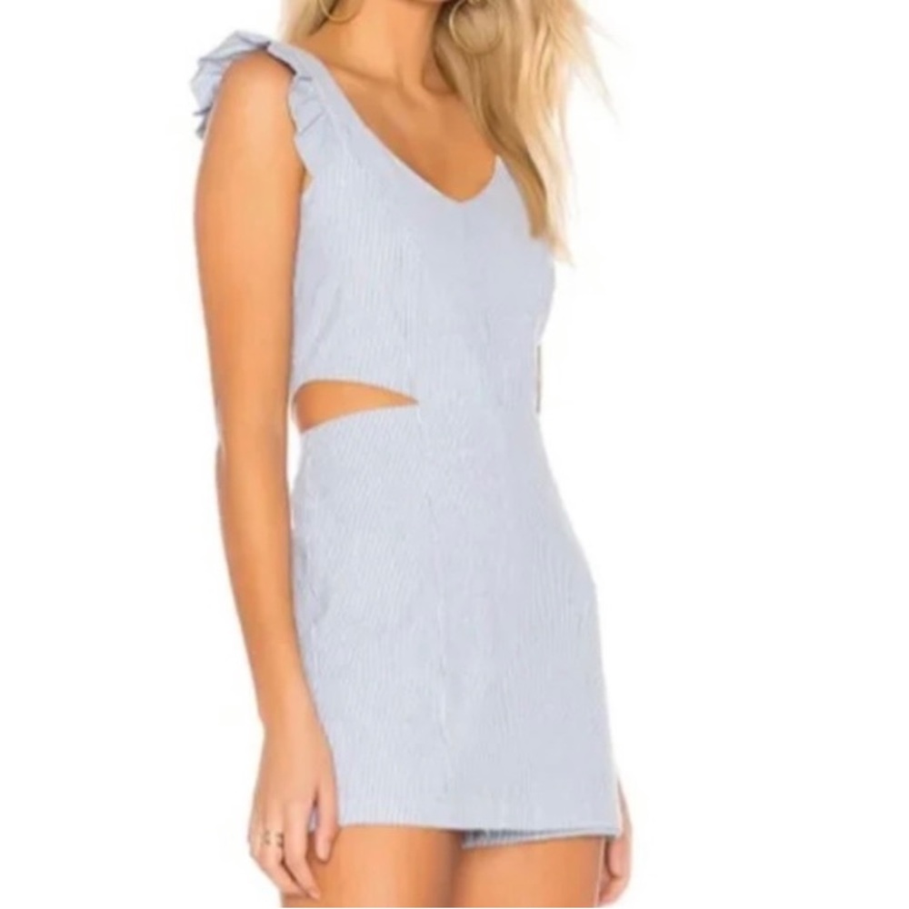Stripped cutout romper
